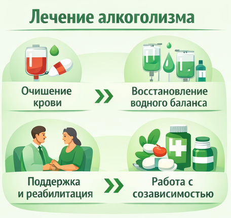 лечение алкоголизма в Балашихе этапы